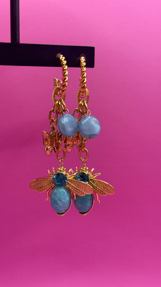 Boucles d’oreilles - Abeille